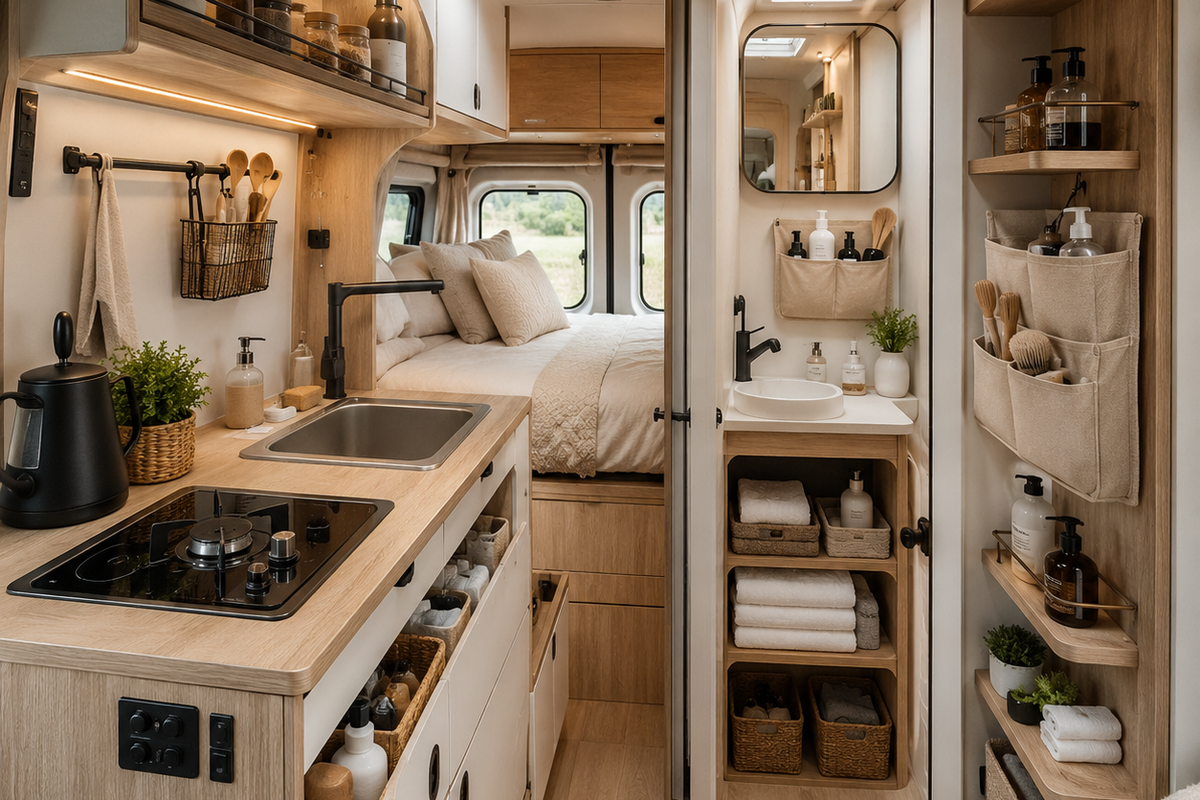 Cuisine de camping car, van, et mobil-home