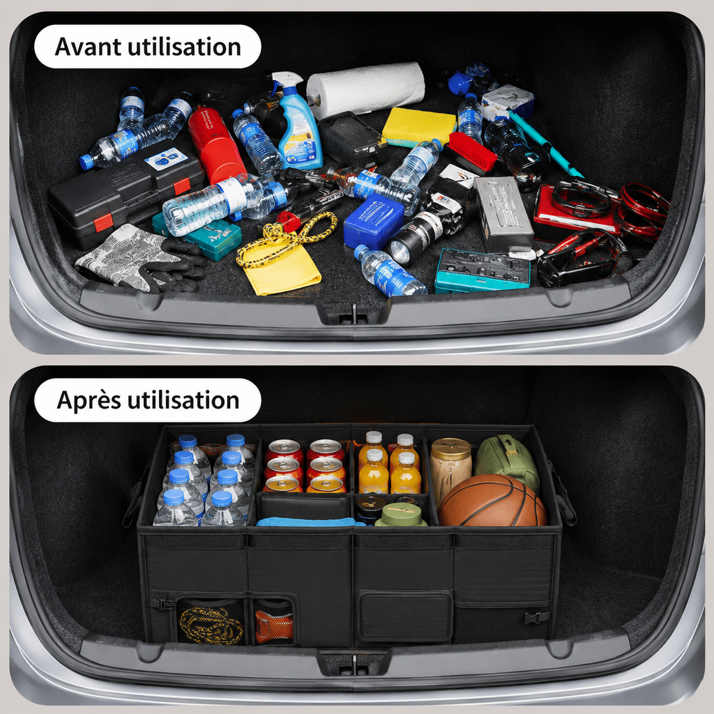 Gardez votre camping-car, van aménagé ou mobil-home parfaitement organisé avec cette boîte de rangement pliable 60L. Idéale pour ranger vêtements, chaussures, accessoires de voyage ou matériel de camping,