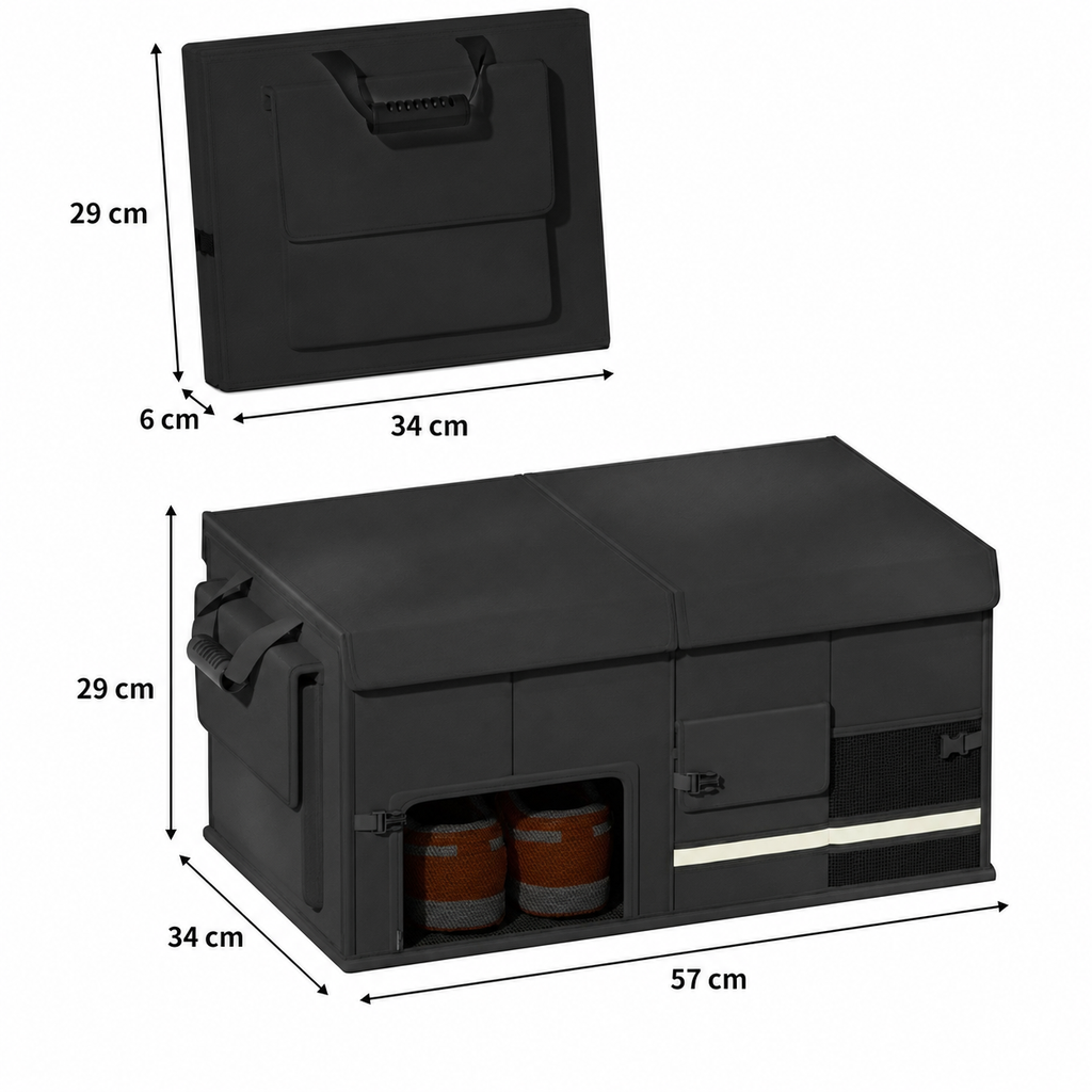 Gardez votre camping-car, van aménagé ou mobil-home parfaitement organisé avec cette boîte de rangement pliable 60L. Idéale pour ranger vêtements, chaussures, accessoires de voyage ou matériel de camping,