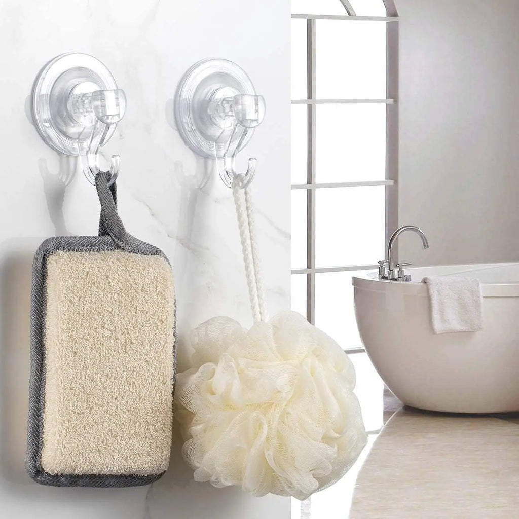 Crochets ventouse transparents sans perçage, parfaits pour organiser facilement votre camping-car, caravane, van ou mobil-home.