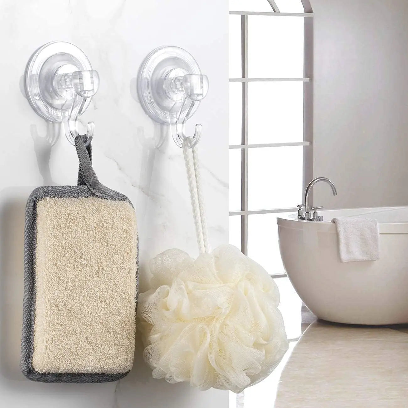 Crochets ventouse transparents sans perçage, parfaits pour organiser facilement votre camping-car, caravane, van ou mobil-home.