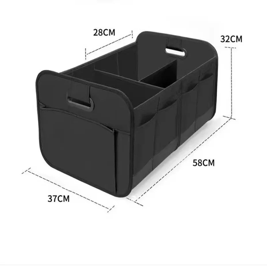 Organisateur de coffre pliable noir avec dimensions