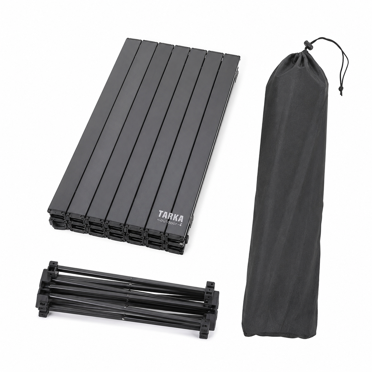 Table de camping pliable avec son sac portable à côté pratique pour le transport 